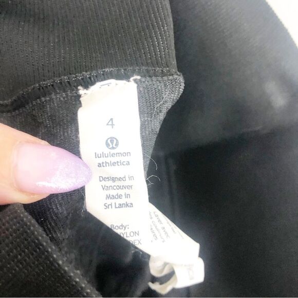 LULULEMON | In the Flow Seamless Crop Leggings Gray & Black Print Women’s Size 4 - Picture 5 of 10